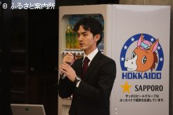 ミオスタチン遺伝子について説明する竹部直矢氏