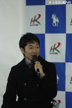 ｢門別競馬場が大好き｣と語る武豊騎手