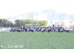 馬場開放は1ハロンをダッシュする形で行われた