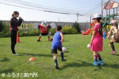 キーパーのドーレ君向かってシュート！