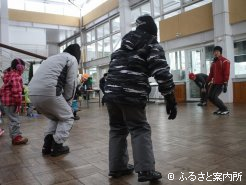 準備体操をしっかり行った
