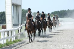 研修に励む第36期生。開講から5か月目で騎乗技術も上達した