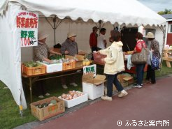 秋の野菜を販売