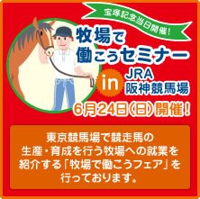 牧場で働こうセミナー in 阪神競馬場