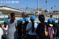 レースに勝った馬を祝福した