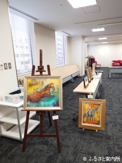 伯楽会の展示では、馬の写真も展示されていた