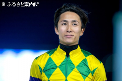 会心の騎乗を見せた落合玄太騎手
