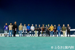 田中淳司調教師(右端)にとっては7回目のグランシャリオ門別スプリント制覇となった