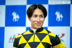 「もっと大きいところを狙える馬」と手応えを語った落合玄太騎手