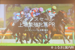 視察後は繁殖牝馬PRも行われた