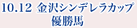 10月12日 金沢シンデレラカップ 優勝馬